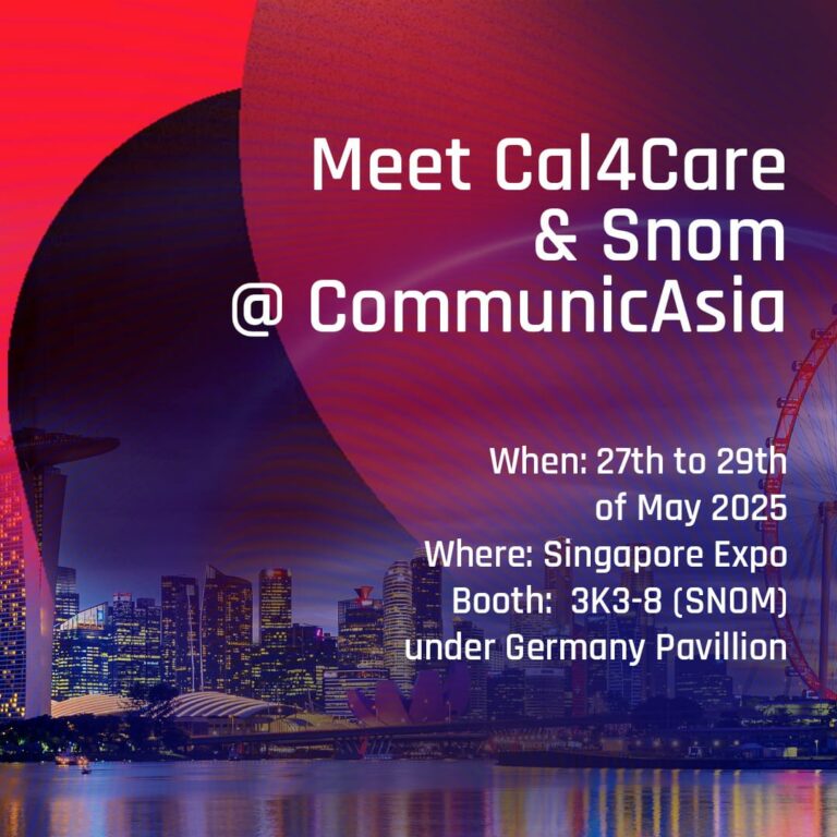 Join Snom and Cal4Care at Communicasia 2025, booth 3K3-8