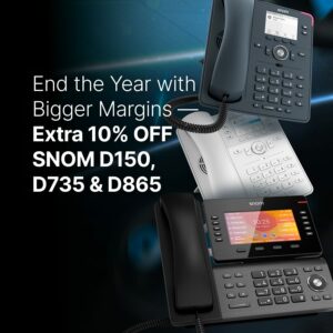 Boost your end of year sales with our 10% discount on select snom phones
