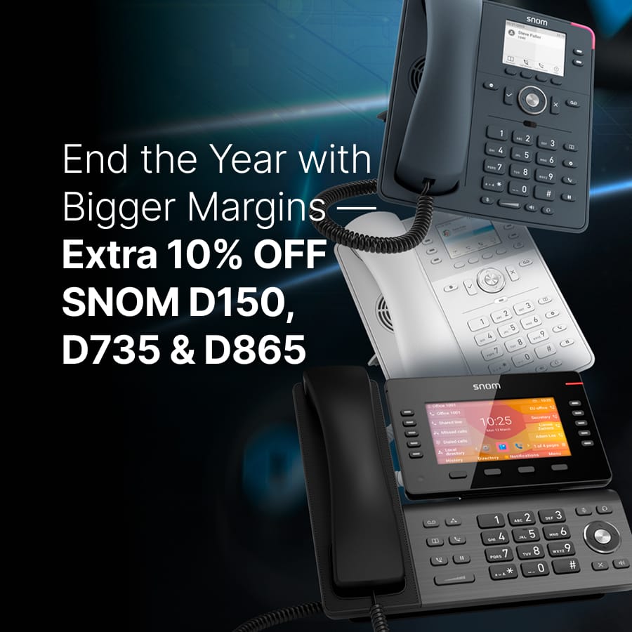 Boost your end of year sales with our 10% discount on select snom phones